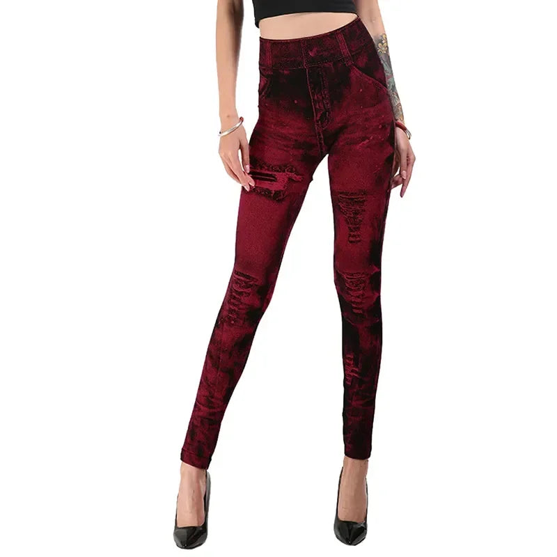 Stylische Hoch Tailliert Jeggings für Damen | Lässig