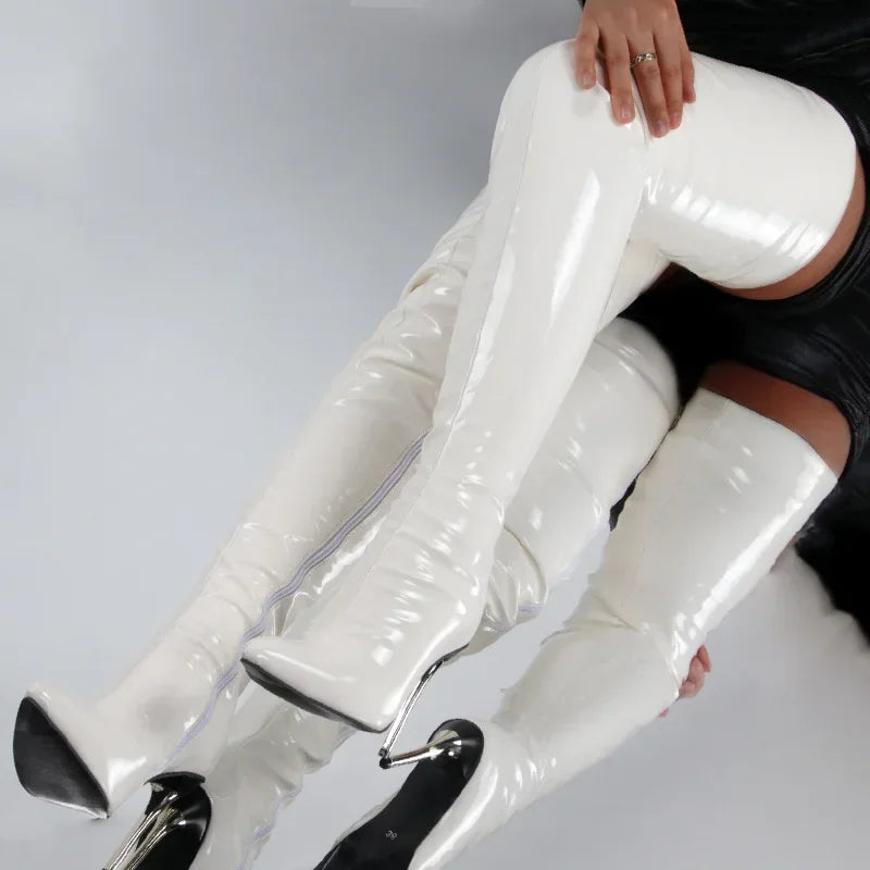 Modische Overknee-Stiefel für Damen | Spitze Zehenpartie