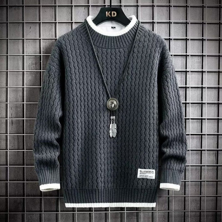 Herren Warmer Lässiger Crew Neck Strickpullover | Gestrickt