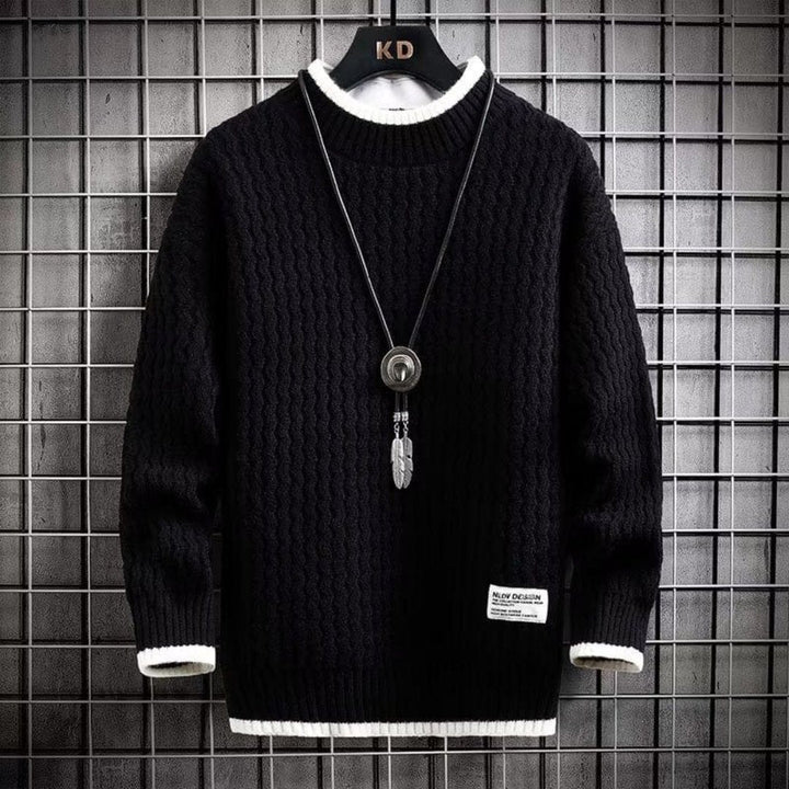 Herren Warmer Lässiger Crew Neck Strickpullover | Gestrickt