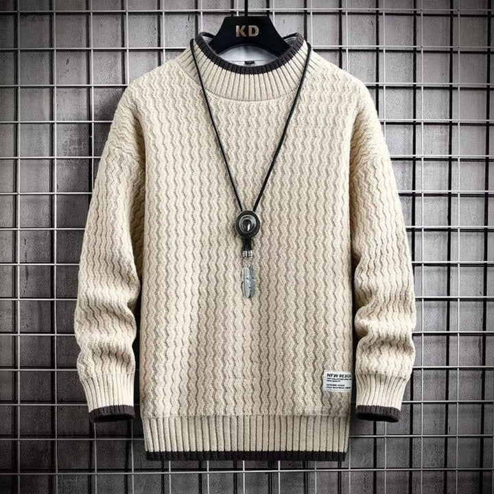 Herren Warmer Lässiger Crew Neck Strickpullover | Gestrickt