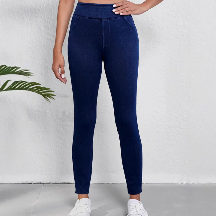 Damen Skinny Jeggings | Hohe Taille