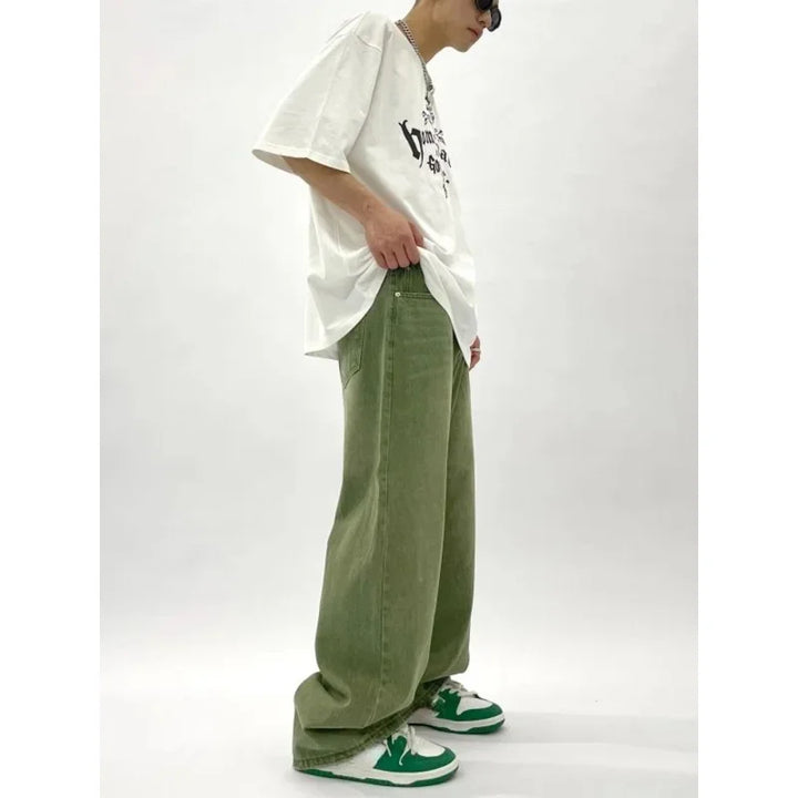 Herren Baggy Jeans | Grün