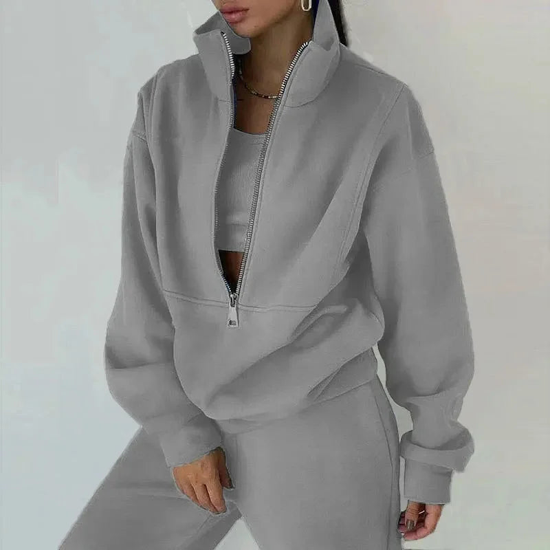 Damen Lässig Set | Winter Sweatshirt und Hose