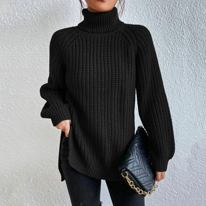Damen Rollkragenpullover mit Lockerer Passform | Langarm