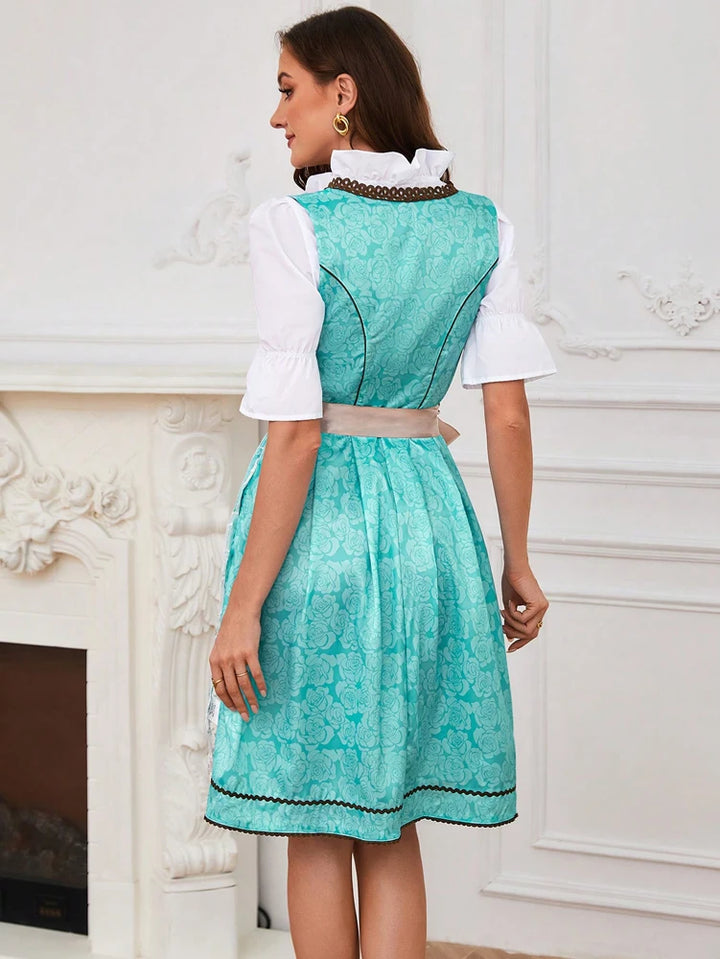 Bayerisches Oktoberfest Dirndl Kleid für Damen | Midi