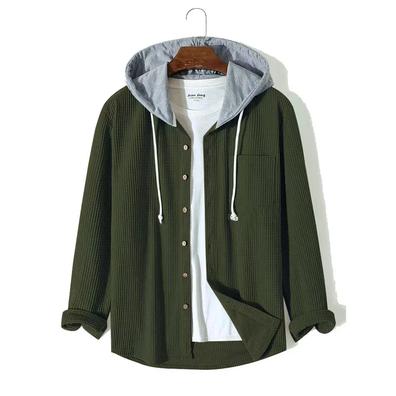 Herren Kapuze Cord Jacke | Lässig