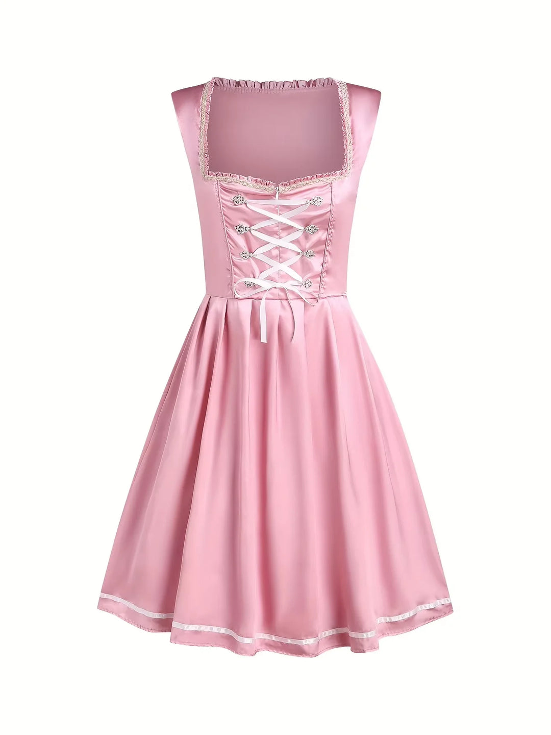 Damen Rosa Bayerisches Dirndl Kleid | Oktoberfest