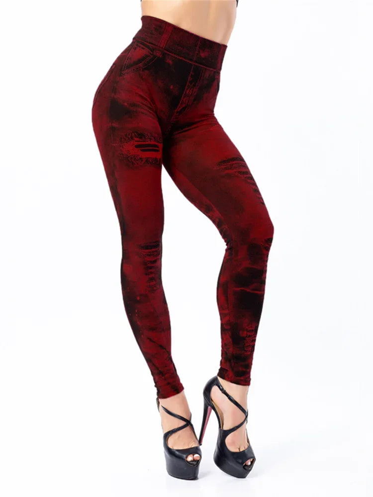 Stylische Hoch Tailliert Jeggings für Damen | Lässig