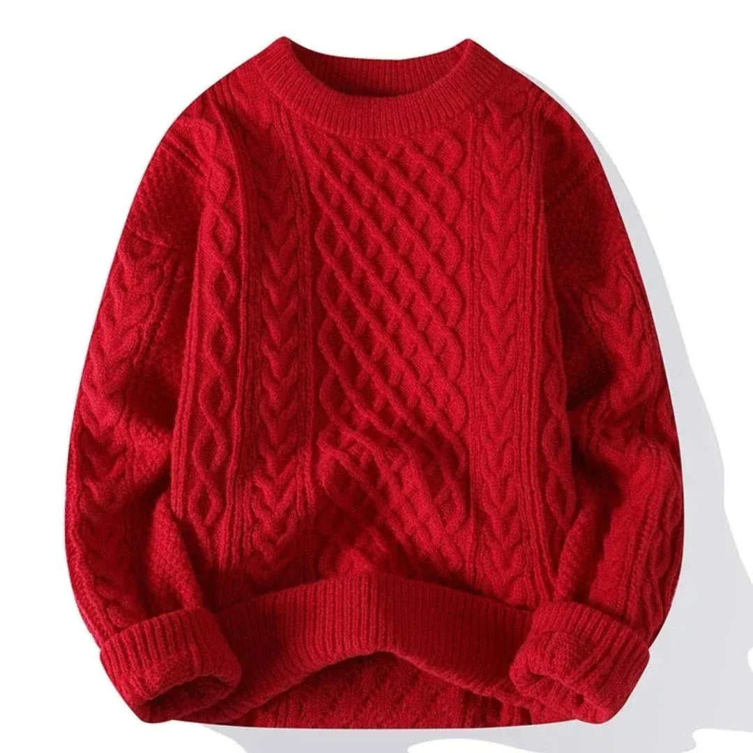 Rundhals Strickpullover Mit Langen Ärmeln Für Herren | Warm