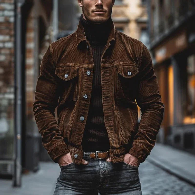Herren Vintage Cord Jacke | Langarm