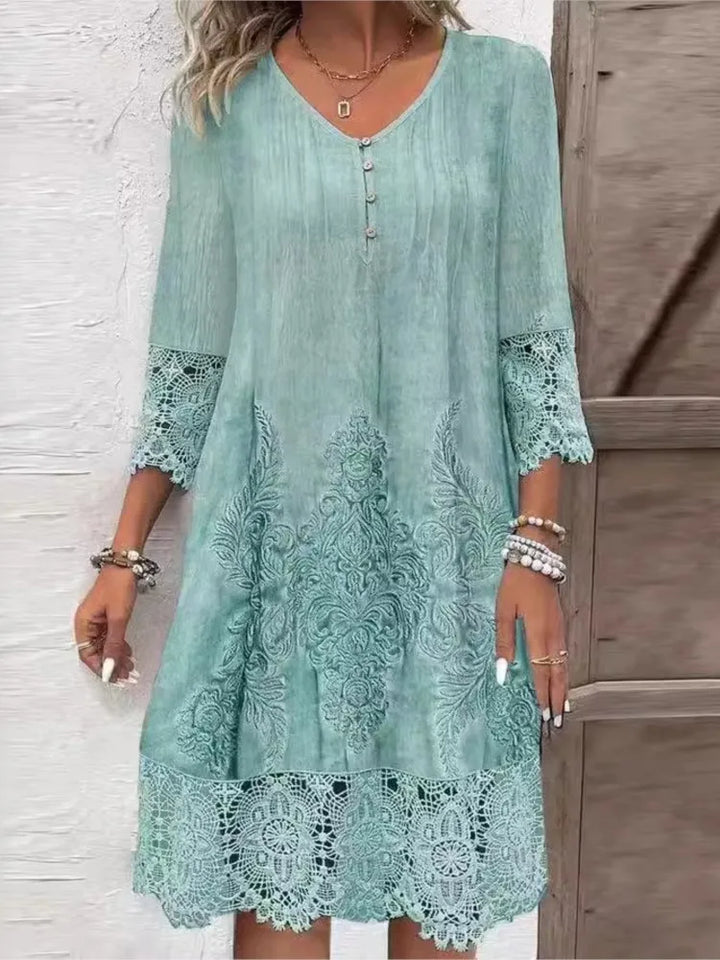 Candace | Elegantes, lockeres Kleid mit V-Ausschnitt für Damen