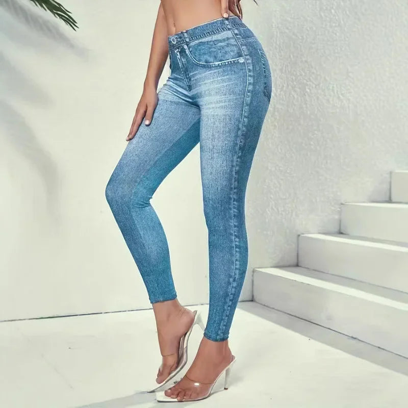 Jeggings im Vintage-Stil für Damen | Hohe Taille
