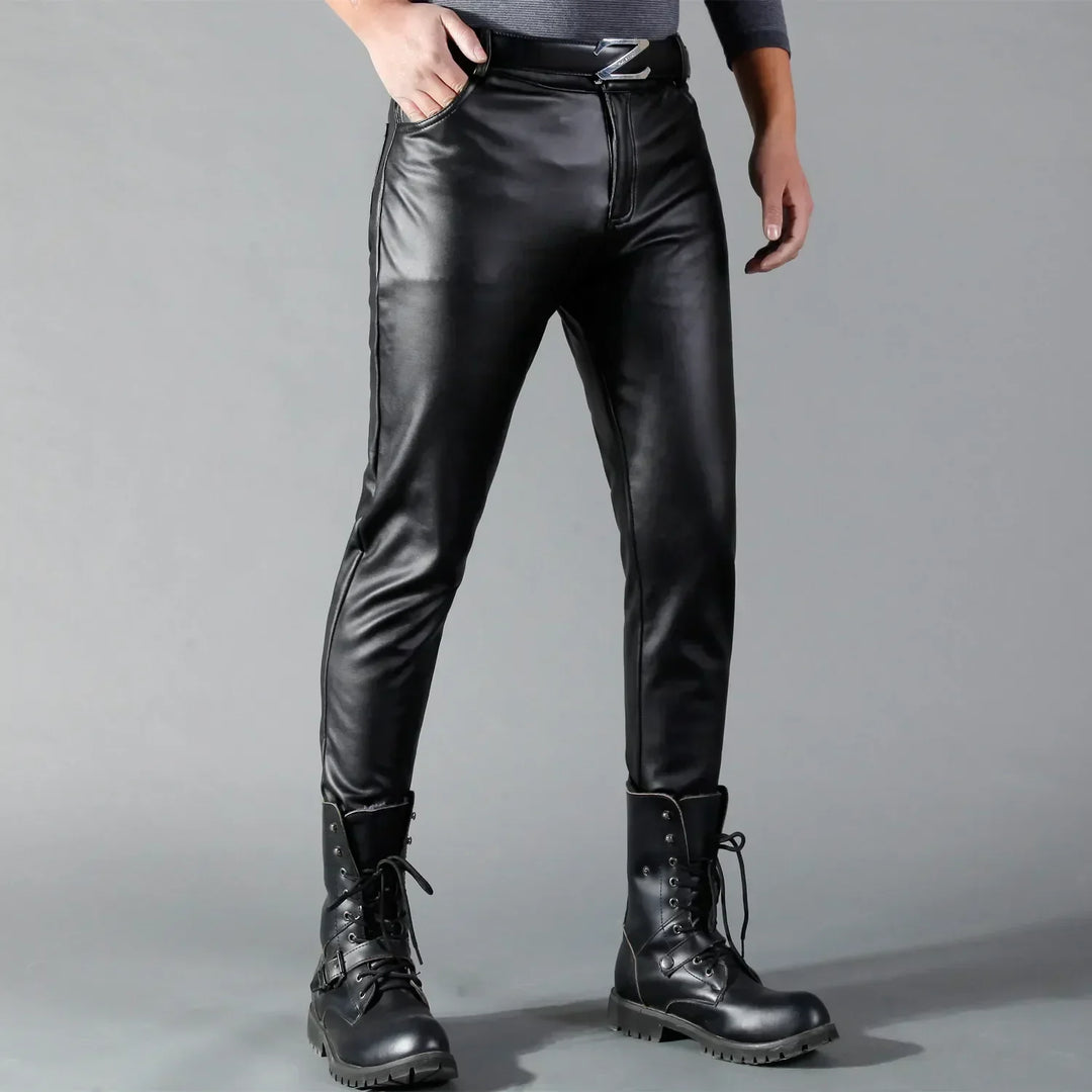 Marlenor | Herren Lässiger Motorrad Stretch Hosen | Schwarz