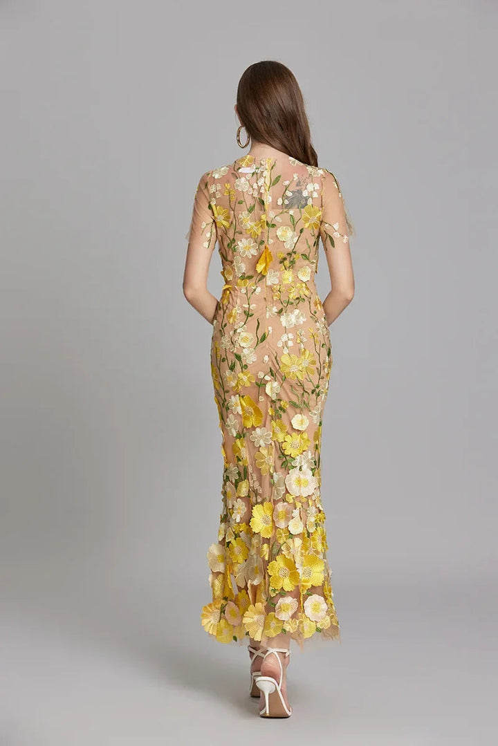 Elegantes Ärmelloses Besticktes Damenkleid | Maxi