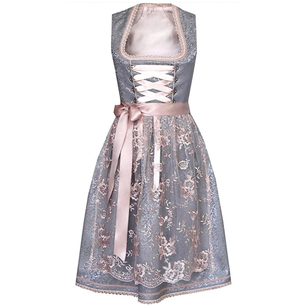 Bayerisches Oktoberfest Dirndl Kleid für Damen | Midi