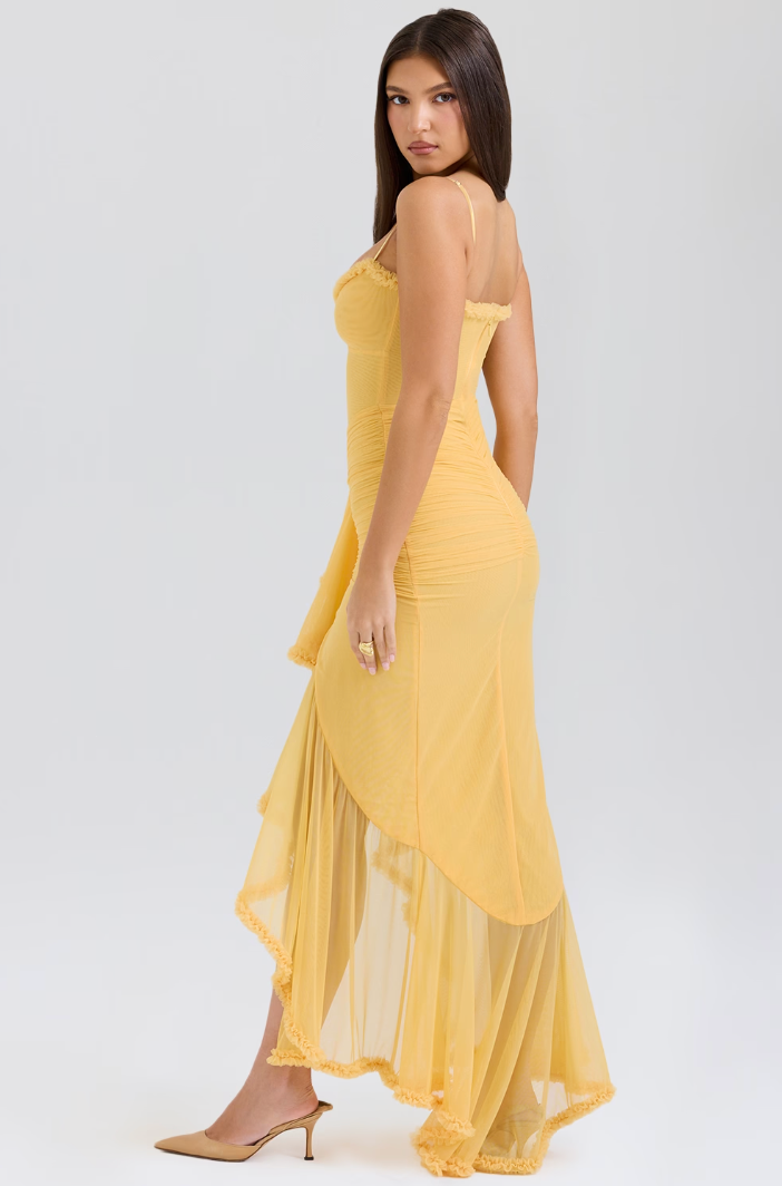 Maxikleid Für Hochzeitsgäste Mit Rüschen Für Damen