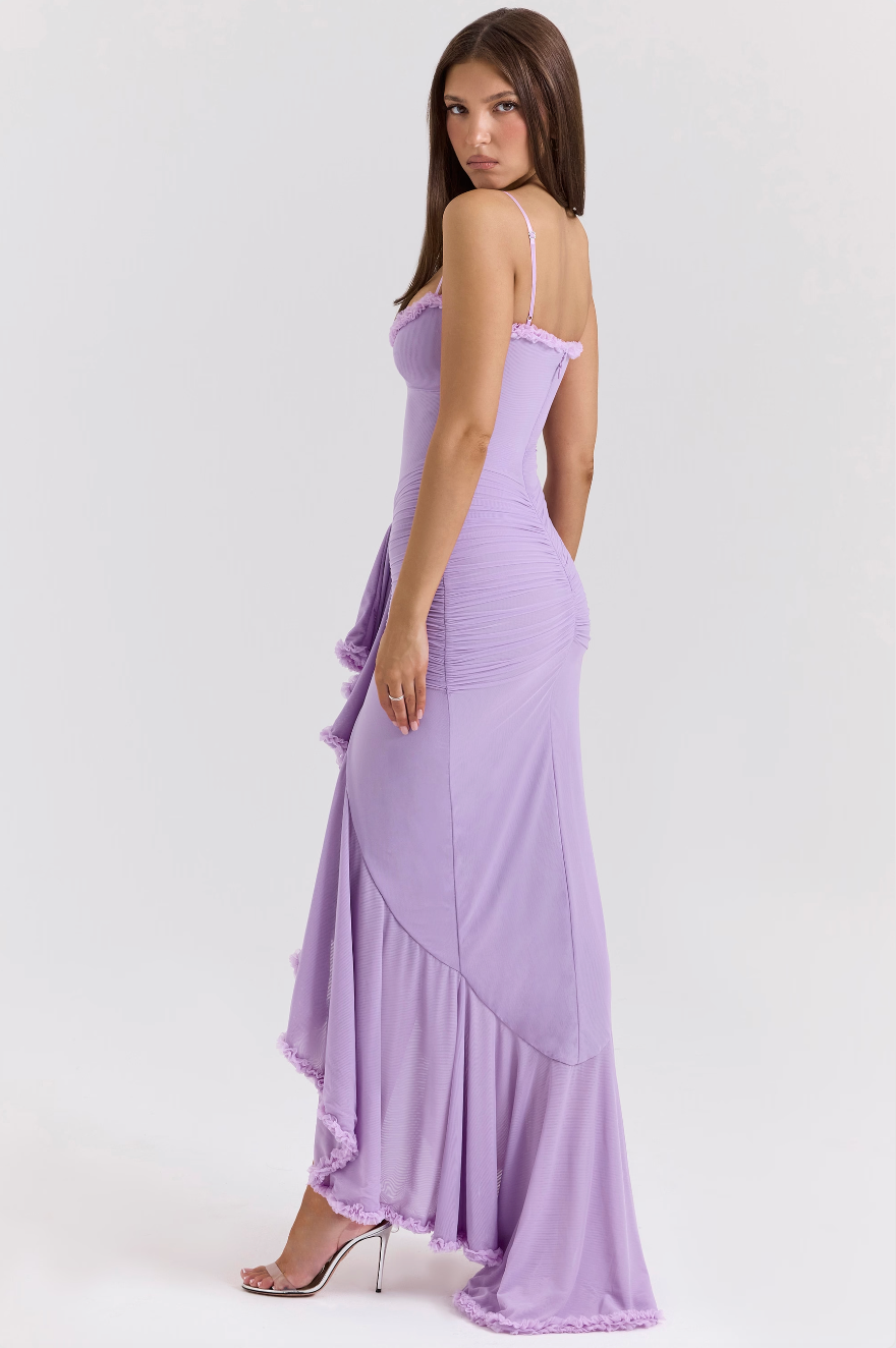 Maxikleid Für Hochzeitsgäste Mit Rüschen Für Damen