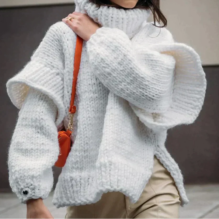 Kuscheliger Übergroß Rollkragenpullover für Damen | Winter