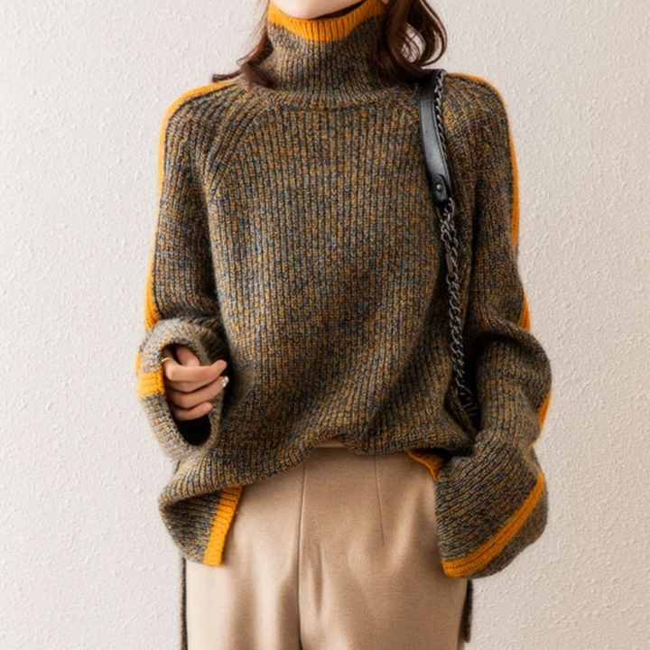 Amoura | Damen Strickt Winter Pullover | Übergroß