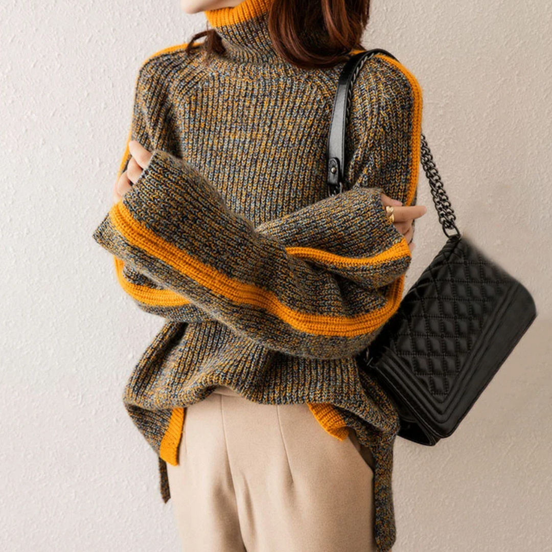 Amoura | Damen Strickt Winter Pullover | Übergroß