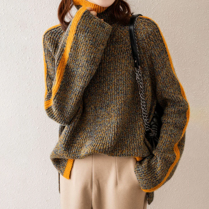 Amoura | Damen Strickt Winter Pullover | Übergroß