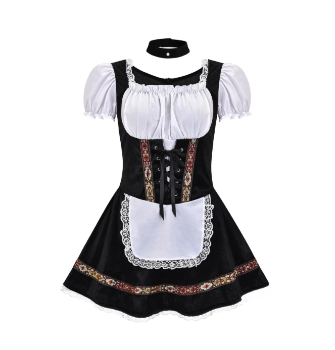 Damen Elegante Mini Oktoberfest Dirndl Kleid