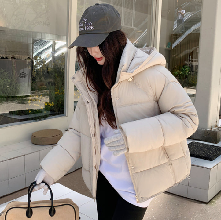 Schwarze Daunen Jacke für Damen | Mit Kapuze