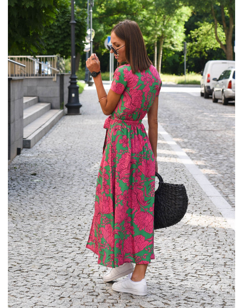 Wickel Sommerkleid Mit Aufdruck Für Damen | Midi