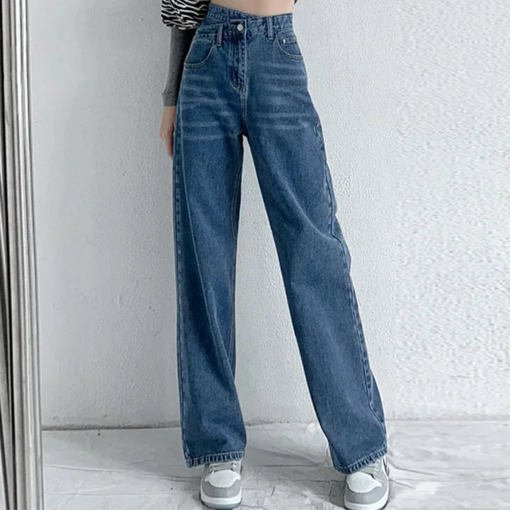 Damen Stylisch Mom-Jeans | Hohe Taille