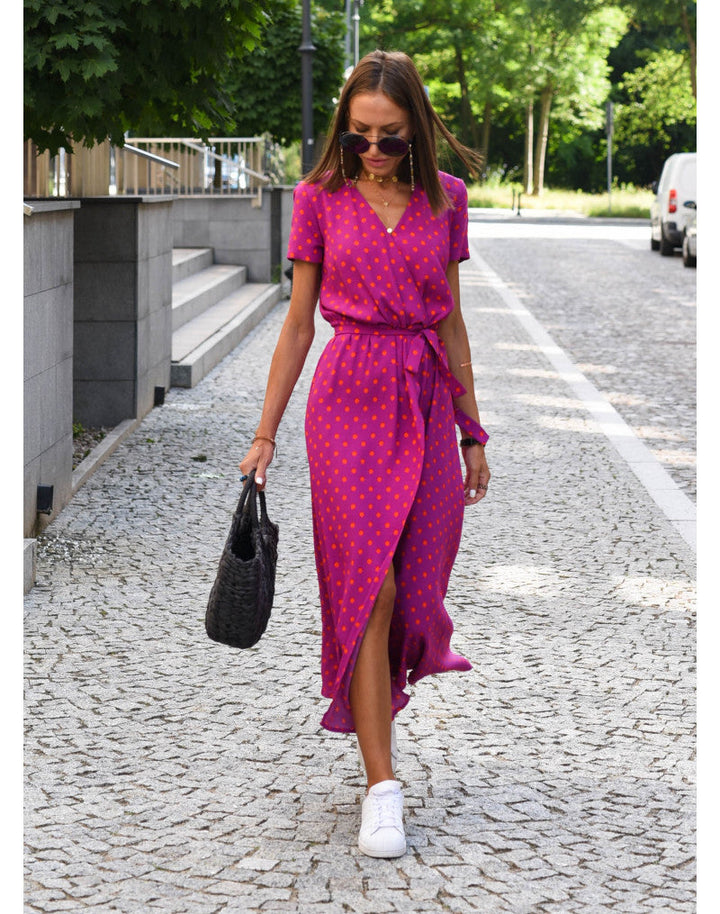 Wickel Sommerkleid Mit Aufdruck Für Damen | Midi