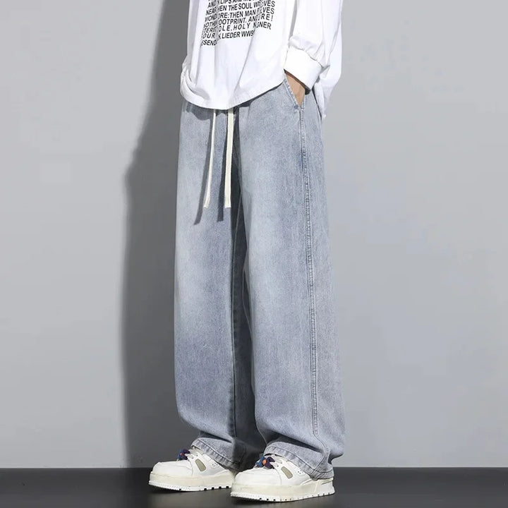 Herren Baggy Jeans | Verstellbarer Kordelzug