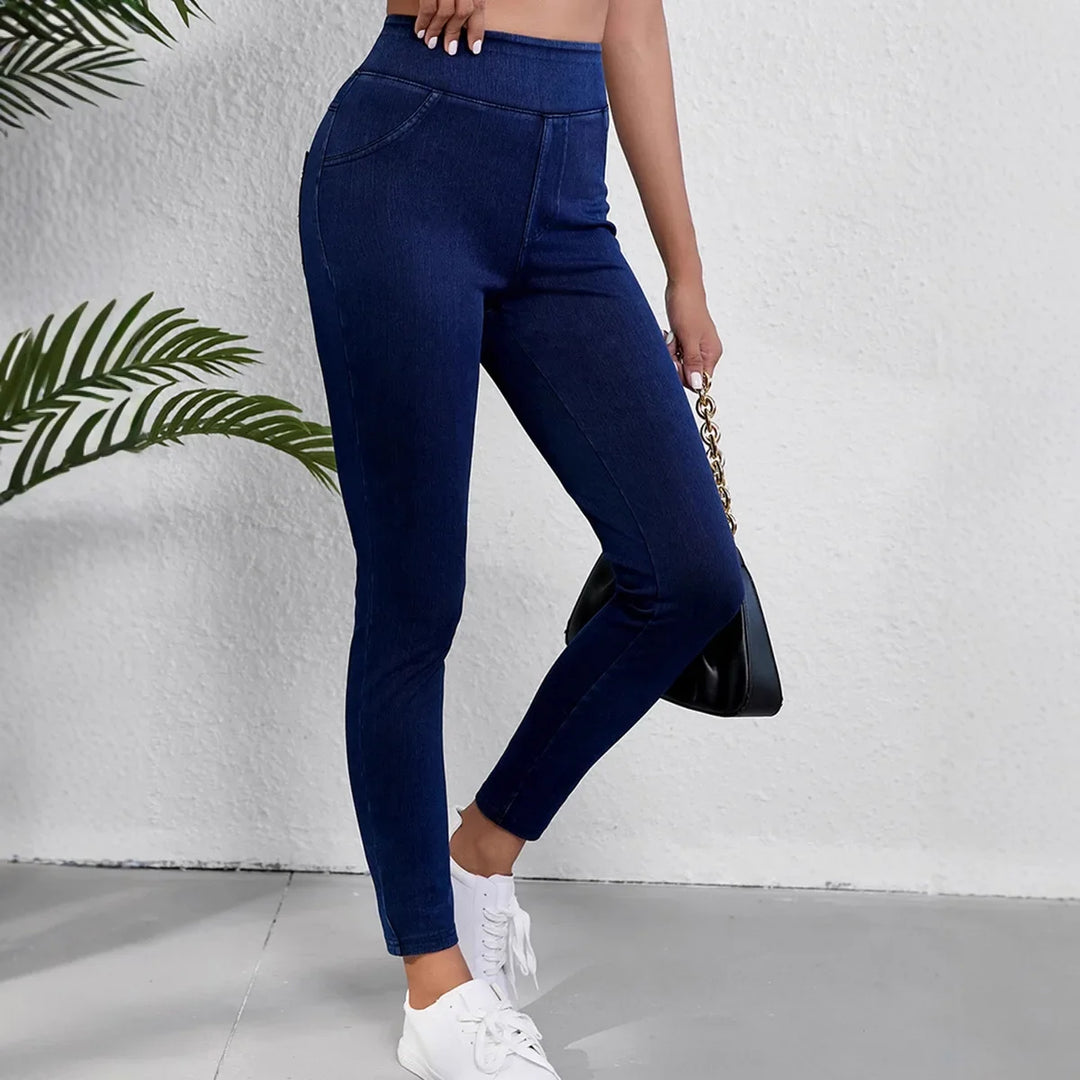 Damen Skinny Jeggings | Hohe Taille