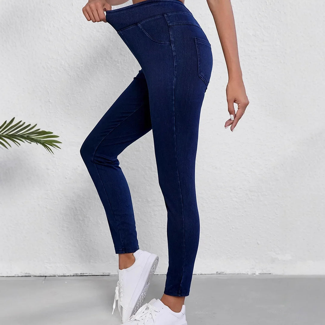 Damen Skinny Jeggings | Hohe Taille