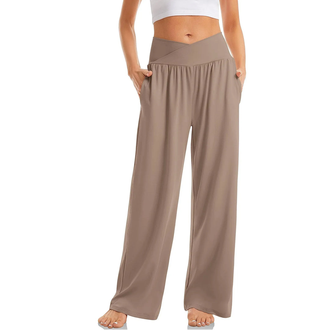 Damen Breites Bein Yogahose | Lässig