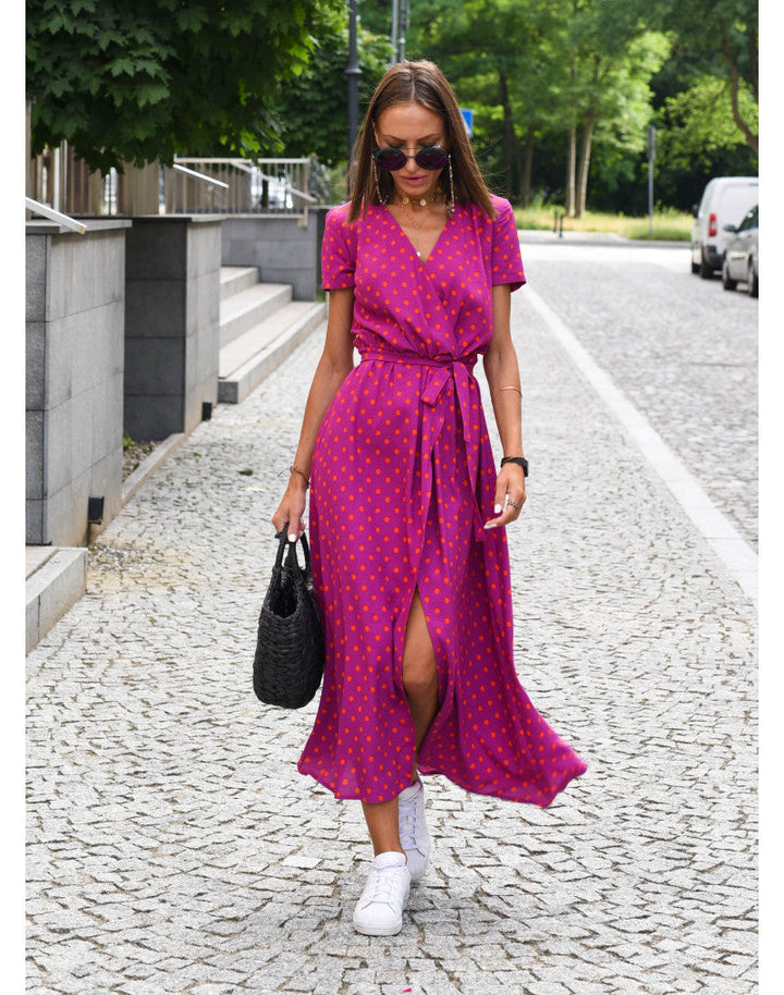 Wickel Sommerkleid Mit Aufdruck Für Damen | Midi