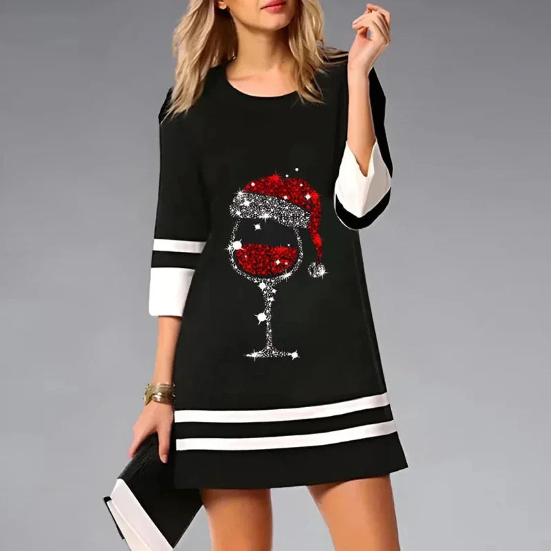 Damenpulloverkleid Mit 3/4 Ärmeln | Mini