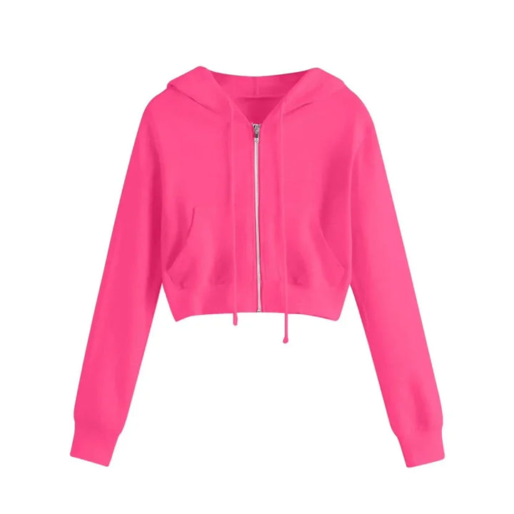 Kurzes Winter-Sweatshirt für Damen | Mit Kapuze