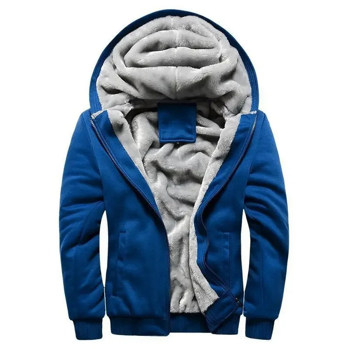 Herren Fleece Steppjacke | Mit Kapuze
