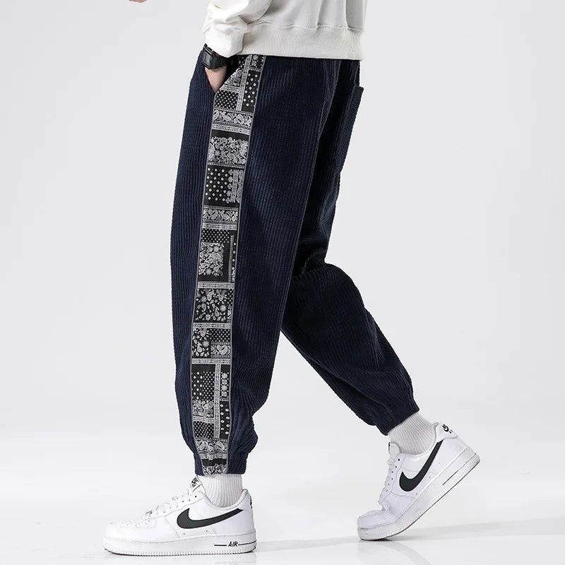 Herren Lässig Cordhose | mit Stylischem Seitendruck