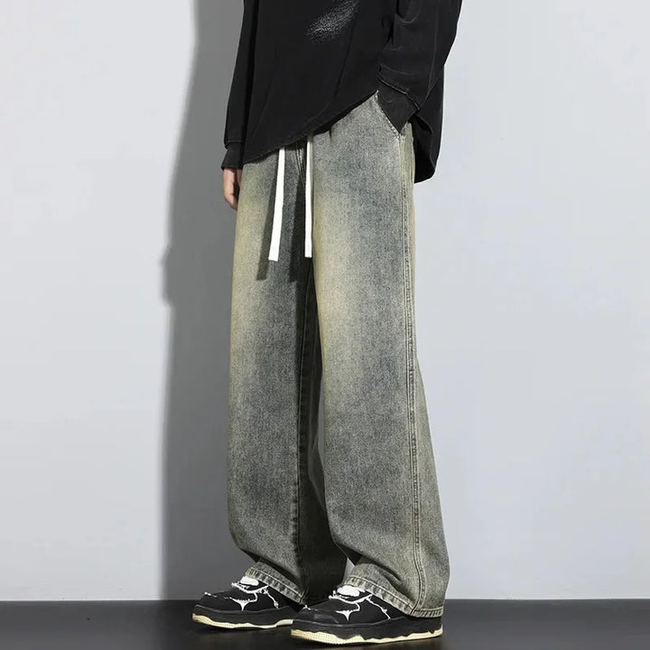 Herren Baggy Jeans | Verstellbarer Kordelzug