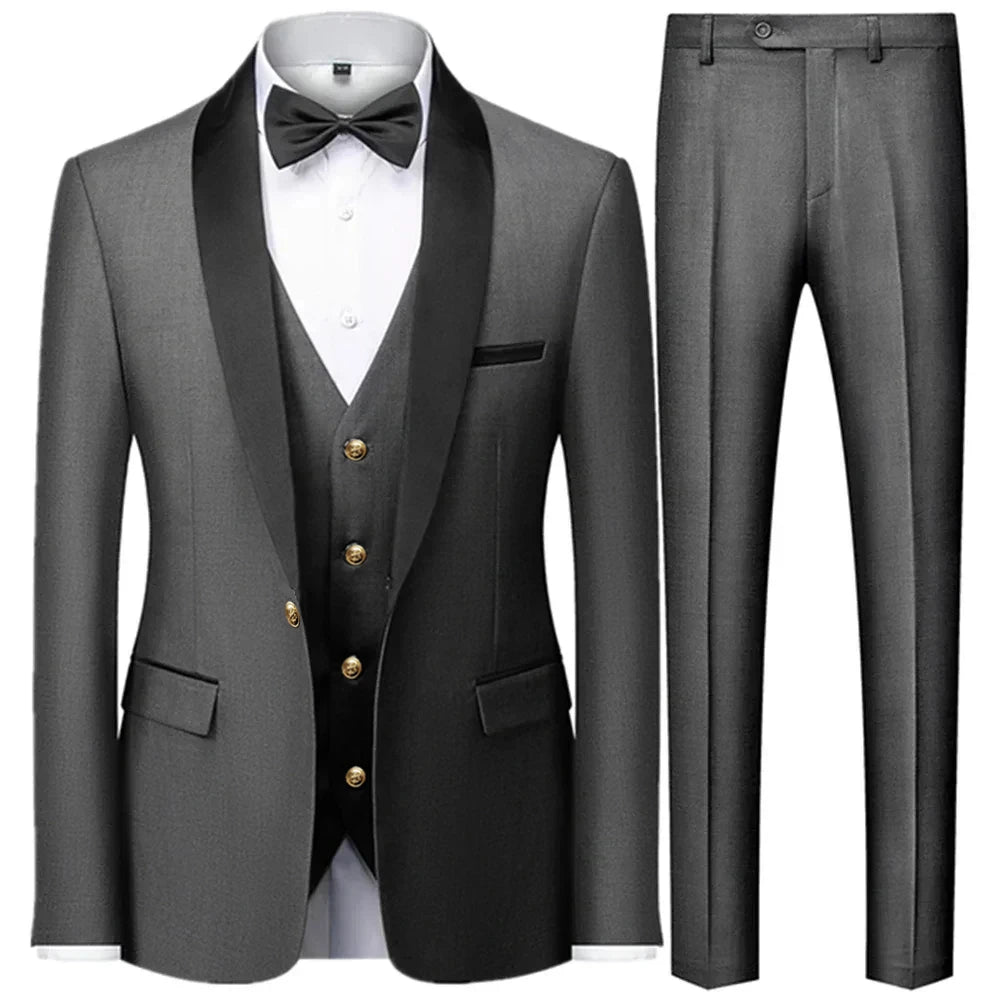 Herren 3-Dreiteiler Hochzeitsgast Anzug | Jacke, Weste und Hose