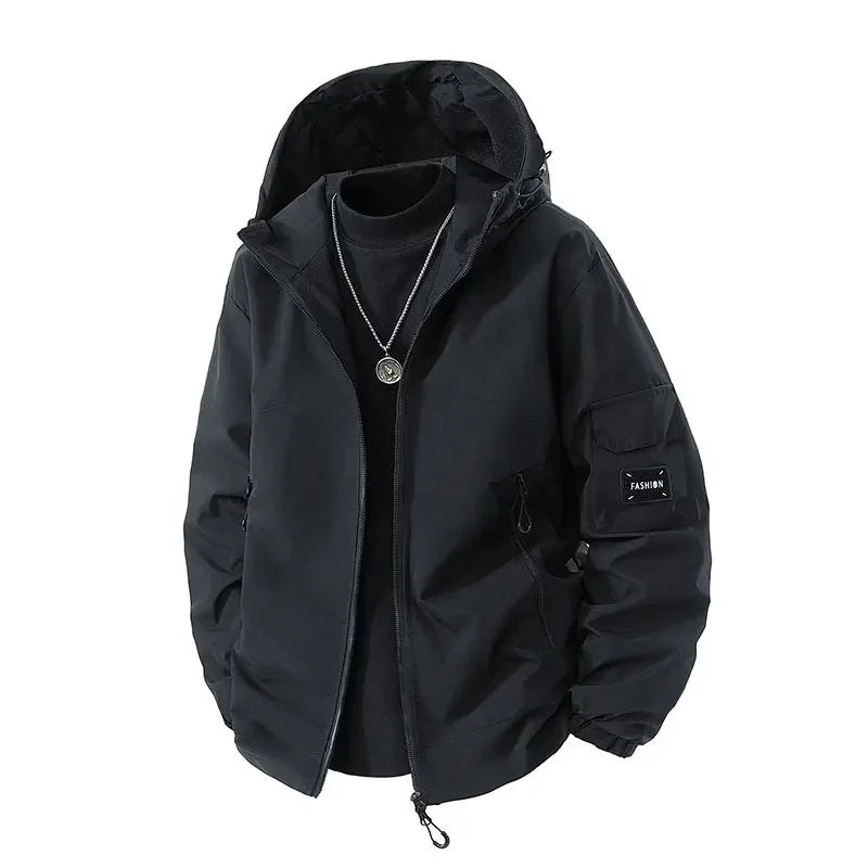 Herren Winter Skijacke mit Kapuze | Übergröß
