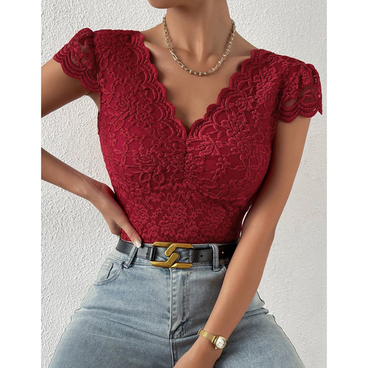Damen Bodysuits Mit Spitze Und V Ausschnitt | Schick