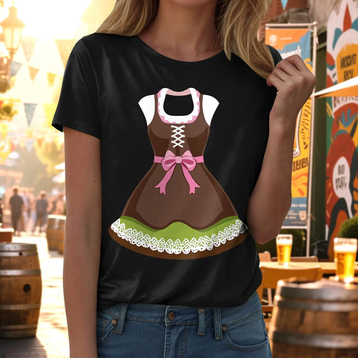 Damen Kurzarm Oktoberfest T-Shirt | Rundhals