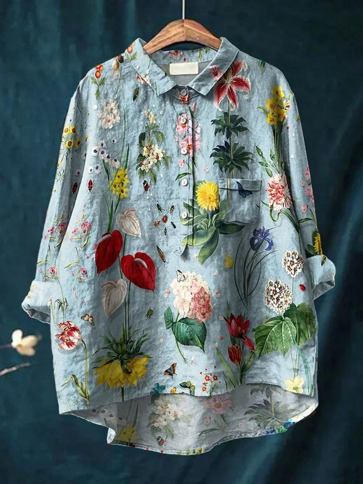 Damen Lockere Passform Sommershirt | Langarm