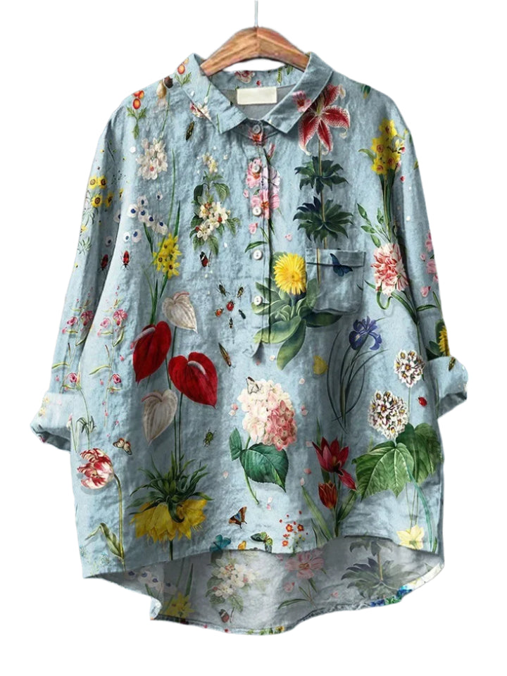 Damen Lockere Passform Sommershirt | Langarm