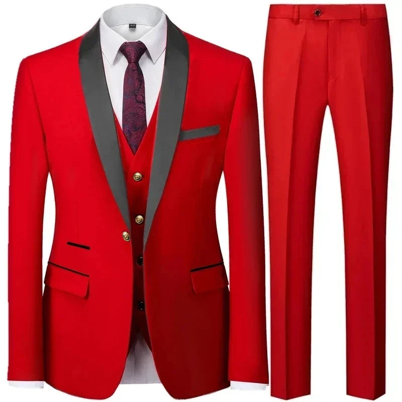 Herren 3-Dreiteiler Hochzeitsgast Anzug | Jacke, Weste und Hose