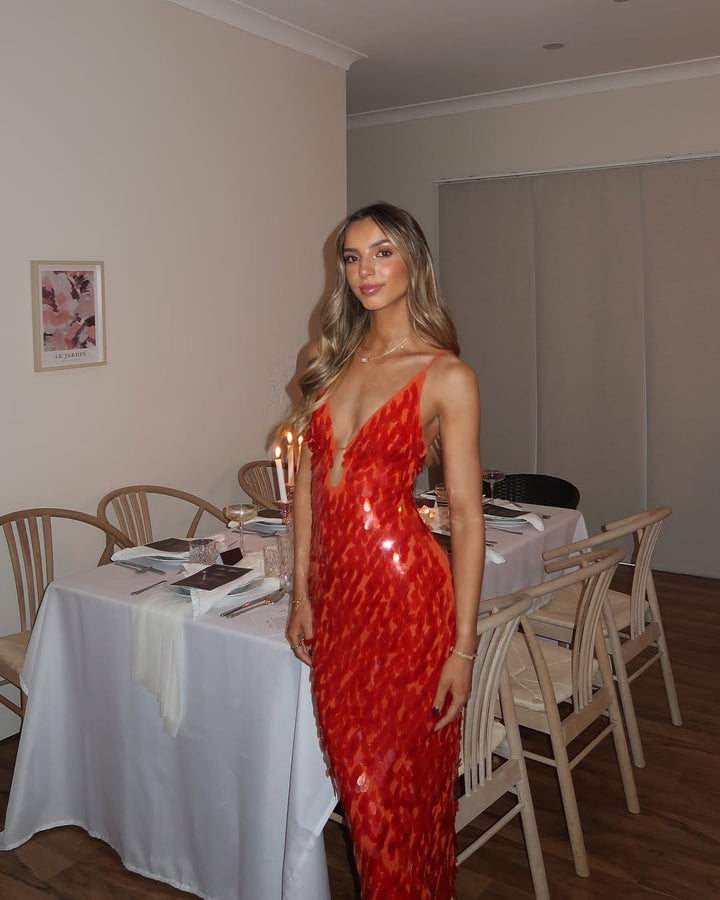 Damen Maxikleid Mit Pailletten Und V Ausschnitt Für Hochzeitsgäste