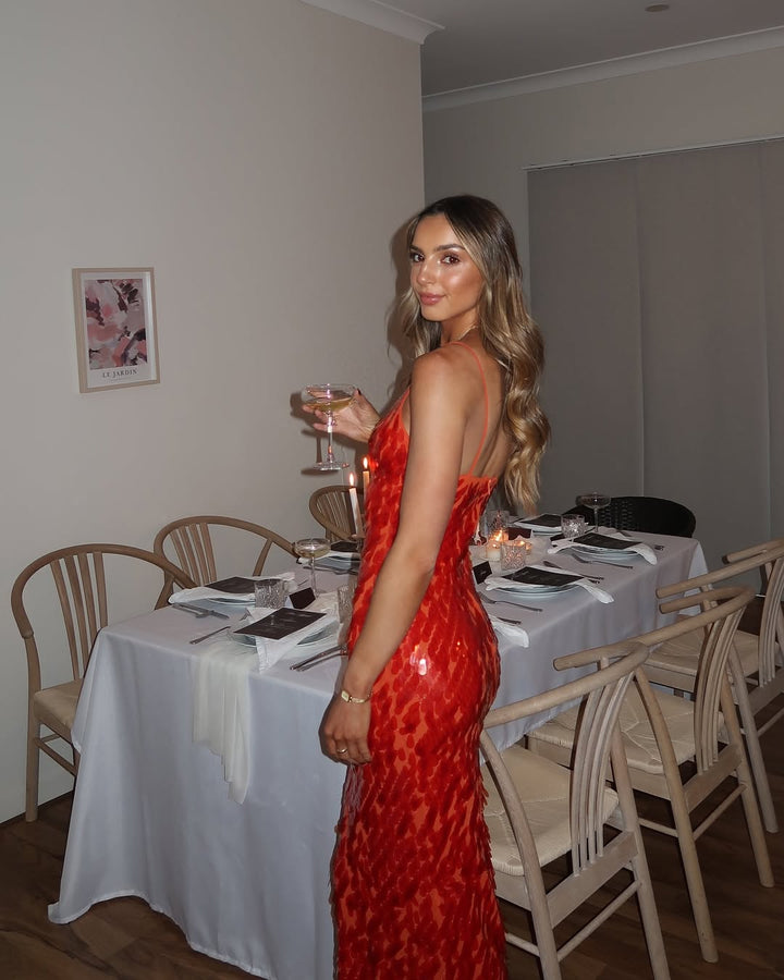 Damen Maxikleid Mit Pailletten Und V Ausschnitt Für Hochzeitsgäste